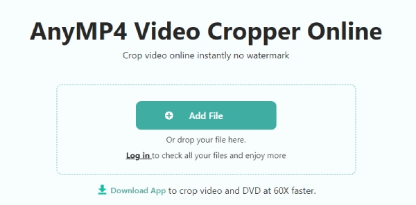 Anymp4 ilmainen Video Cropper verkossa