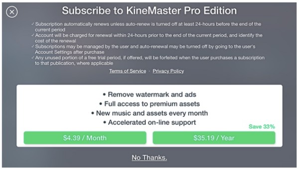 KineMaster Pro -videoeditori