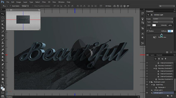 Hacer efecto 3D en Photoshop Infinite Light