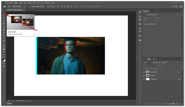 Maak een 3D-effect in Photoshop Move
