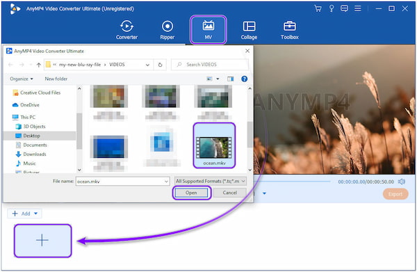 AnyMP4 Video Converter Ultimate Add Video
