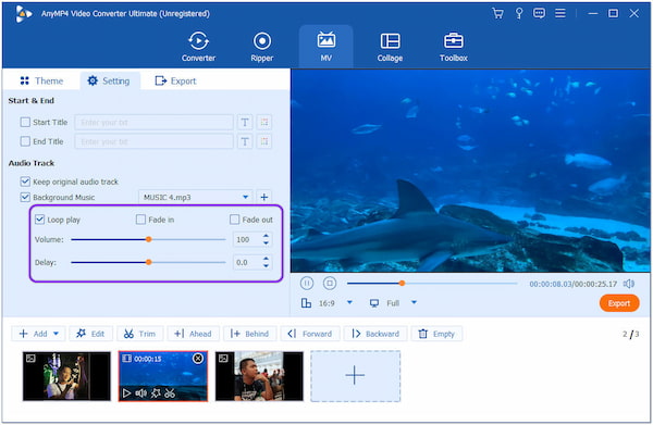 方法 2 AnyMP4 Video Converter Ultimate 修改音量