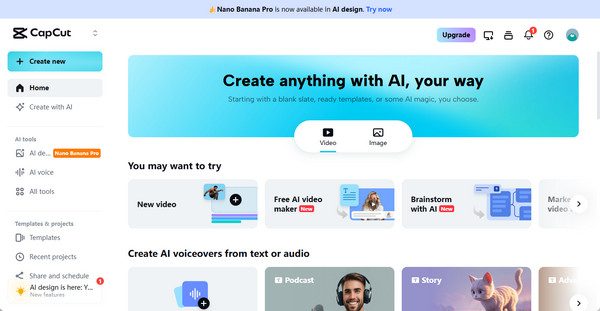 Capcut Online Interface