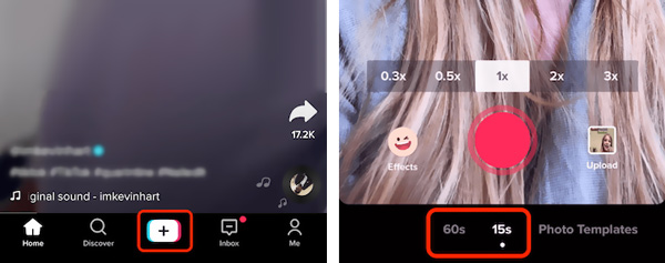 Spela in och gör en TikTok-video