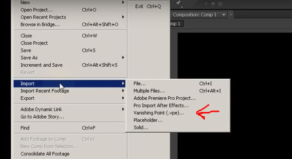 Import Video After Effects