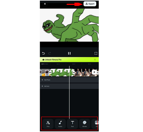 Filmora Mobile Export