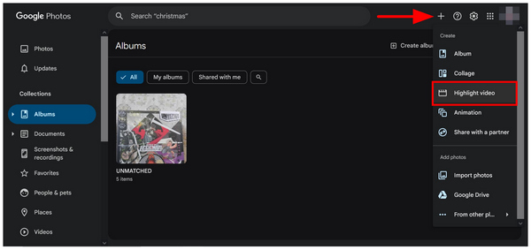 Google Photos Create