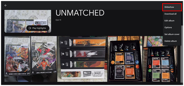 Google Photos Slideshow