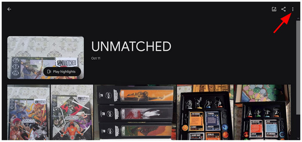 Google Photos Three Dot