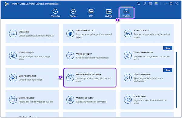AnyMP4 Toolbox Video Speed ​​Controller