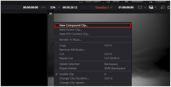 Select New Compound Clip