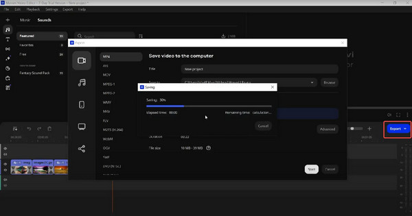 Movavi Slideshow Maker Preview Export