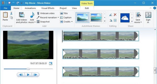 A Windows Movie Maker