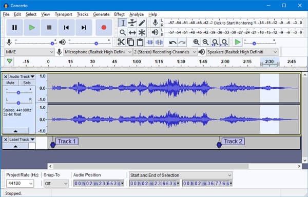 Audacity音頻編輯器