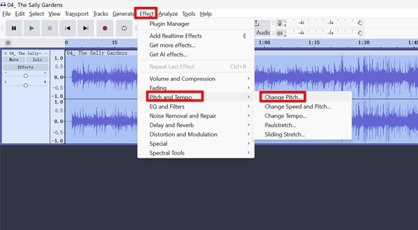 Audacity Musik Tonhöjdsväxlare