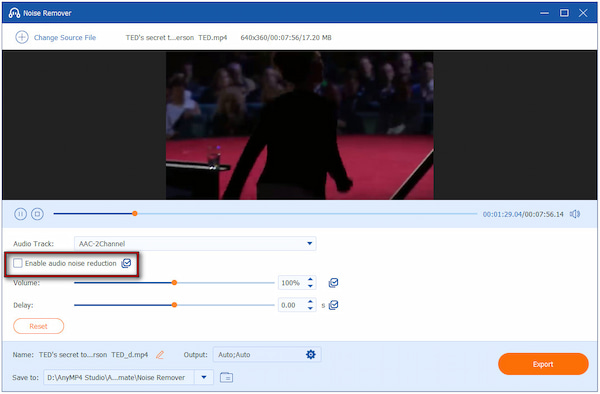 Enable Audio Noise Reduction
