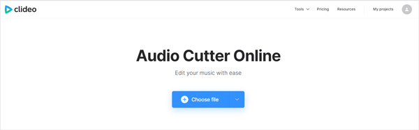 Clideo Audio Cutter verkossa