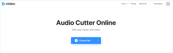 Clideo Audio Cutter онлайн