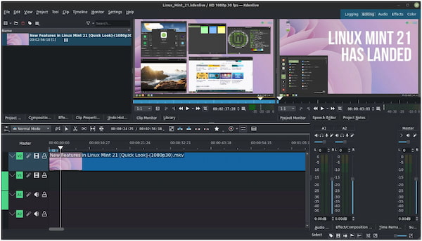 Editor de vídeo de código aberto Kdenlive