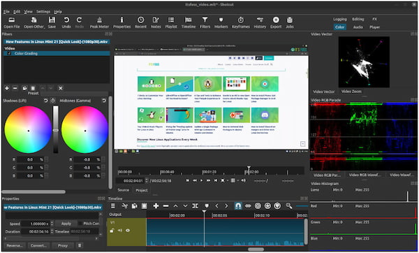 Open Source Video Editor Shortcut