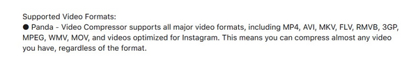 Panda Video Compressor Formats