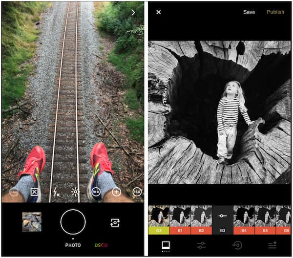 Editor fotografií a videa VSCO