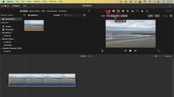 Select Crop To Fill In Imovie
