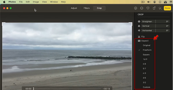 Select Preset In Photos App