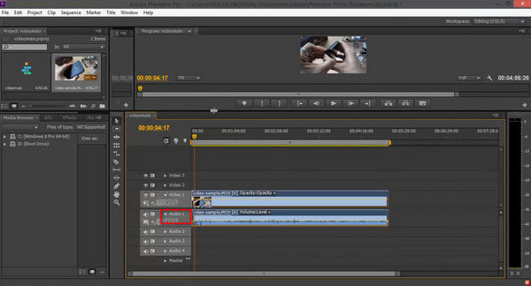 Quitar Audio Premiere Pro