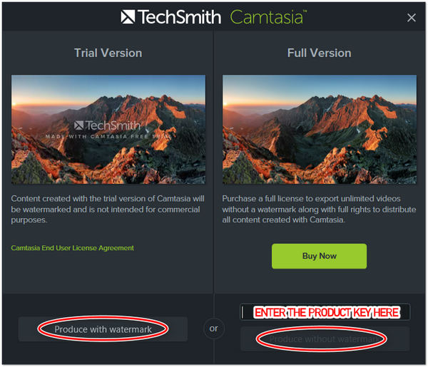 Camtasia Watermark Premium Export verwijderen