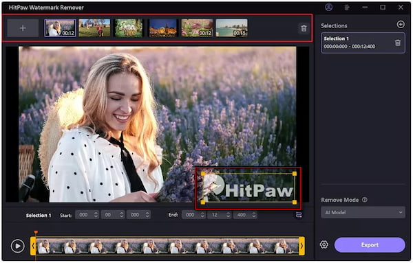 Specify Watermark Area