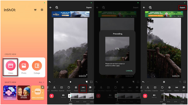 Reverse Video Using Inshot