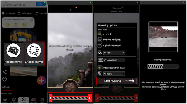 Reverse Video Using Reverse Movie FX