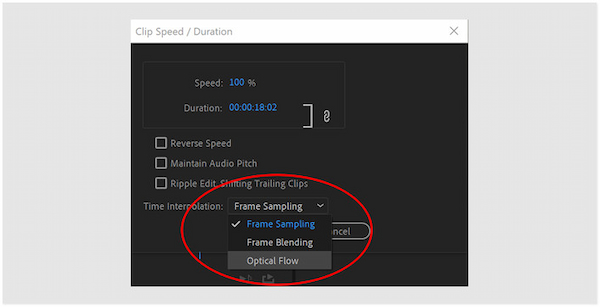 Configure Reversal With Time Interpolation