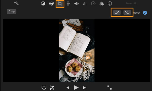 Videó forgatása iMovie Mac