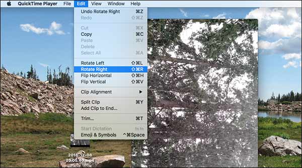 QuickTime Rotera video åt höger