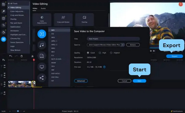 Movavi Export Rotated Video