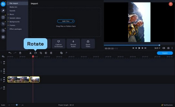 Movavi Video Editor Interface