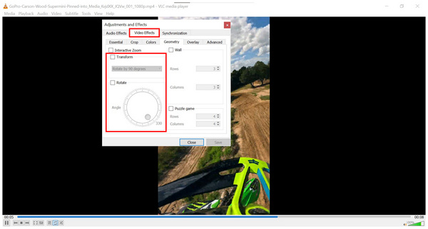 VLC Media Player Rotate