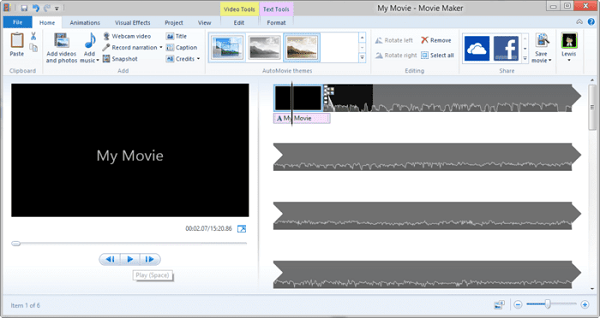 Windows film maker