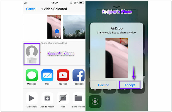 Długie wideo iPhone iMessage