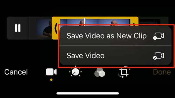Salva i video tagliati iPhone