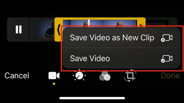 Save Trimmed Videos iPhone