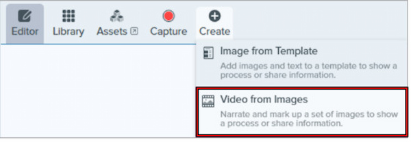 Select Video from Image Option