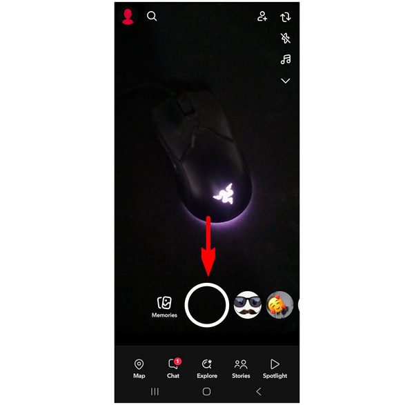 Snapchat Camera Button