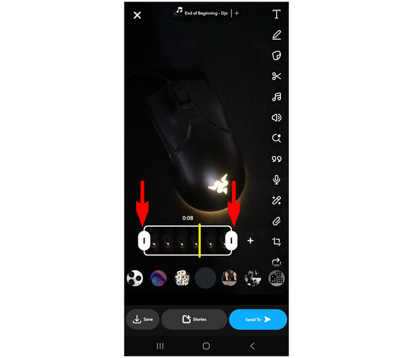 Snapchat Trimming Slider