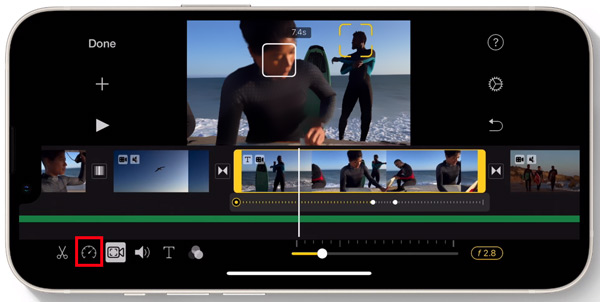 Bezplatná aplikace pro zrychlení videa iPhone iMovie