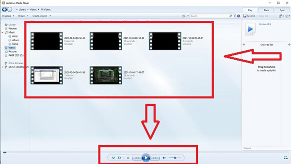 Riproduci file video WMP