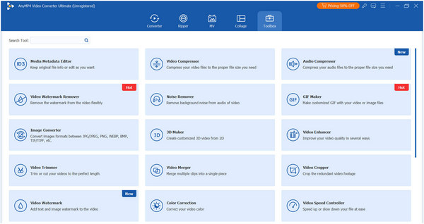 Caja de herramientas definitiva de AnyMP4 Video Converter