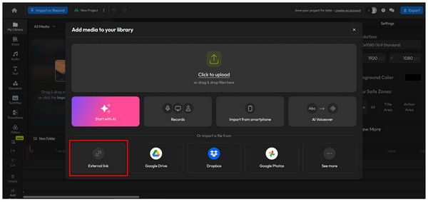 Flixier External Link